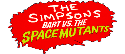 The Simpsons Bart Vs. The Space Mutants logo for Commodore 64